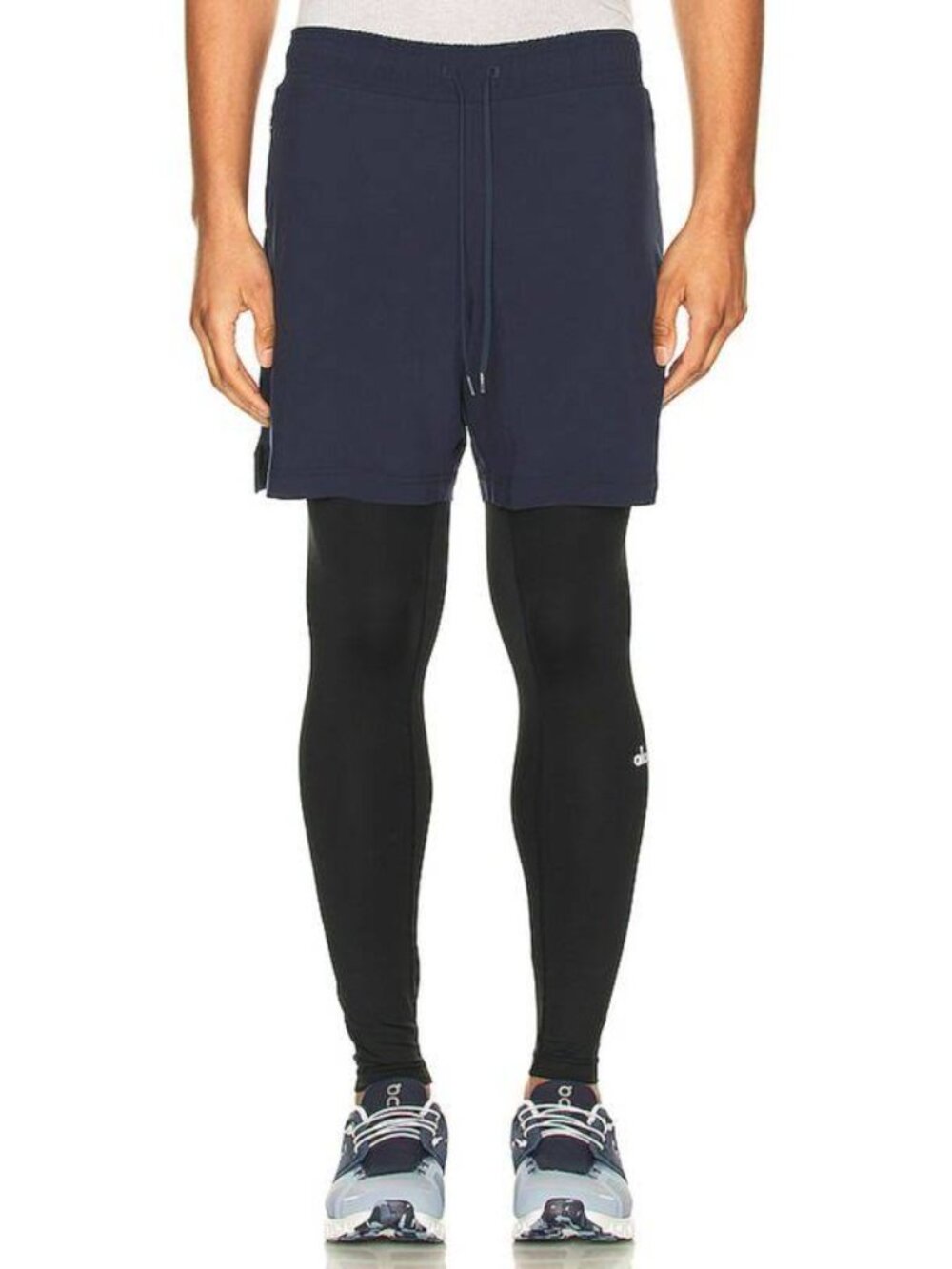LIKE NEW Alo Yoga Pants Men’s XL Navy Blue Stability 2 In 1 Shorts Leggings